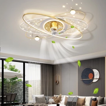 Đèn quạt ốp trần cho trần thấp,Quạt trần cho chung cư có điều khiển từ xa chế độ quạt riêng đèn riêng hiện đạii