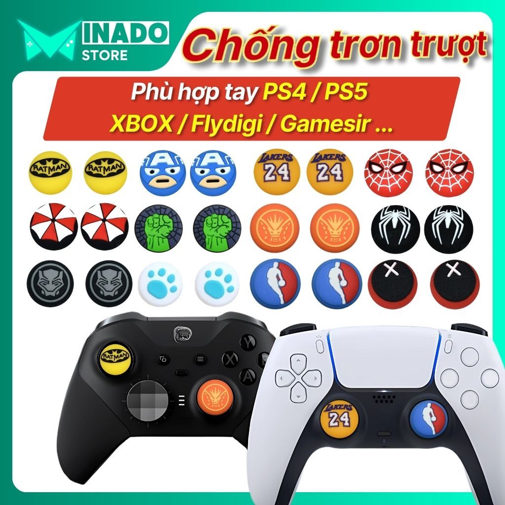 Núm bọc cần analog tay cầm chơi game PS4 PS5 Xbox Flydigi Gamesir – Silicon chống trượt, êm tay