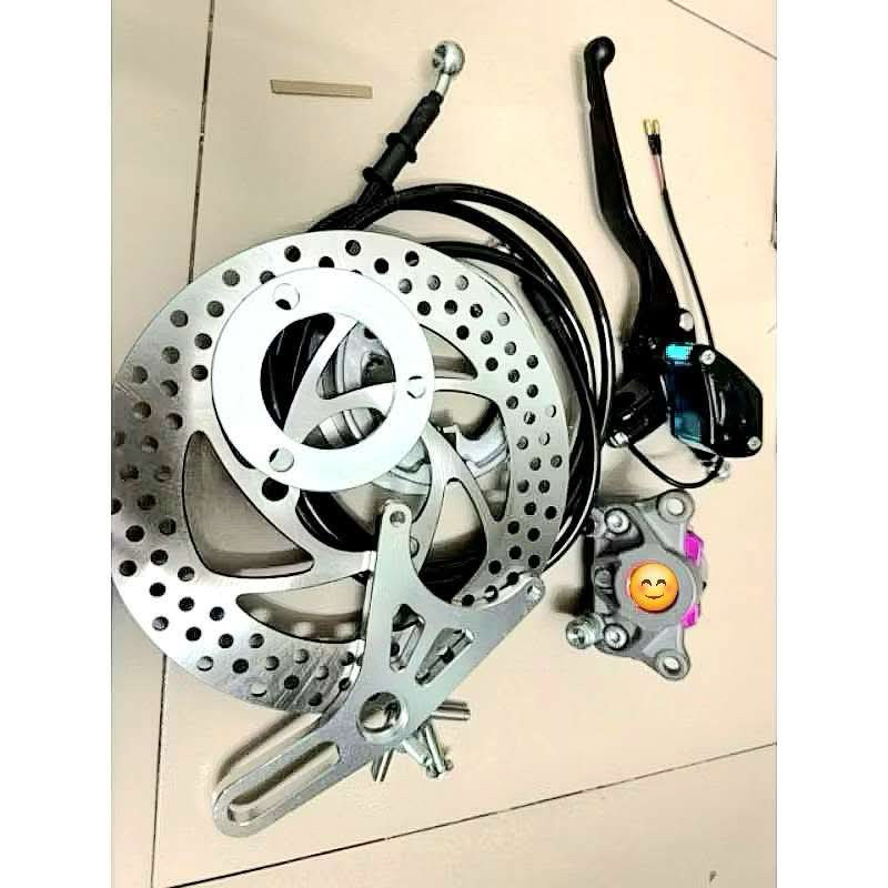 Combo phanh đĩa sau xe điện + kèm tay phanh bình dầu liền gắn mọi dòng xe