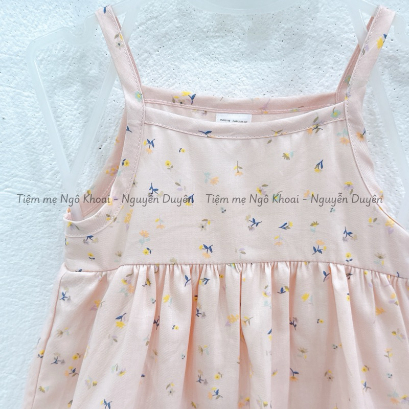 [MD194] 3-12kg Body váy ngắn tay, 2 dây chất liệu cotton xuất xịn cho bé