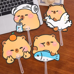 Quạt cầm tay hình Capybara cute dễ thương, quạt nhựa mini mùa hè thiết kế độc đáo đẹp làm quà tặng cho học sinh