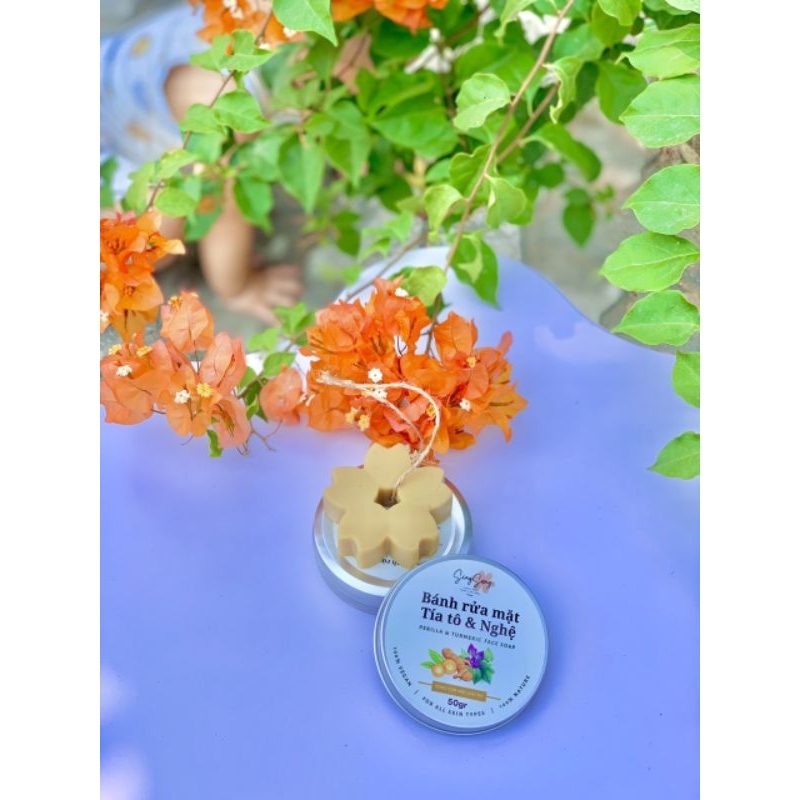 Xà bông rửa mặt Singsong - 50gr - Thành phần tía tô nghệ