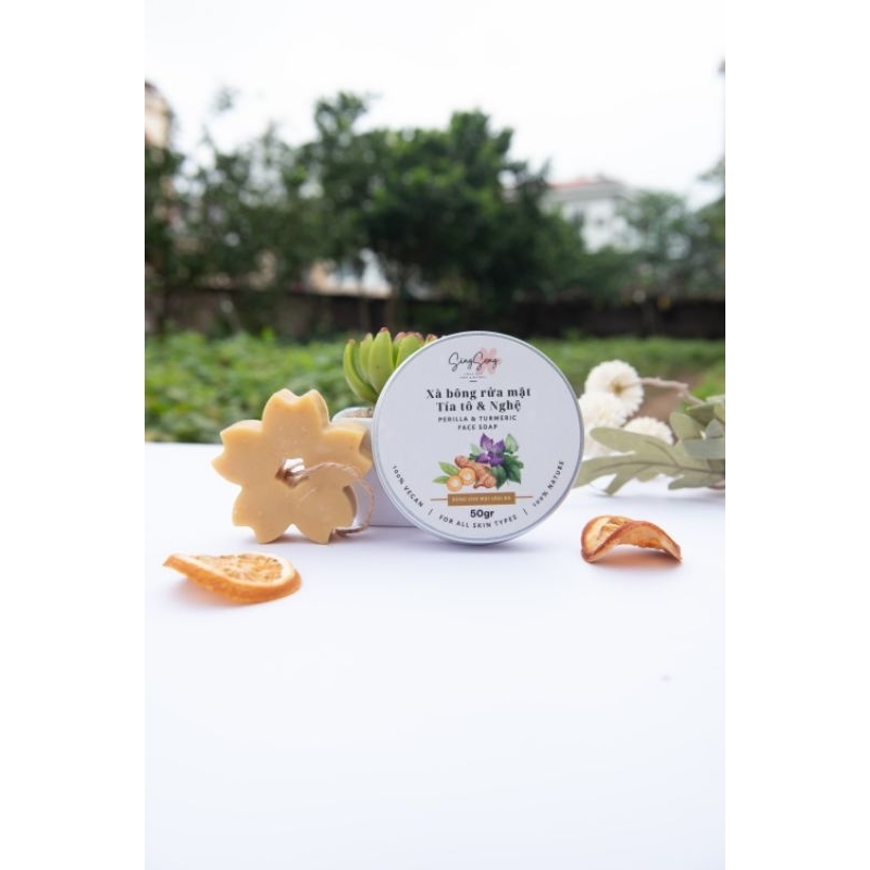 Xà bông rửa mặt Singsong - 50gr - Thành phần tía tô nghệ