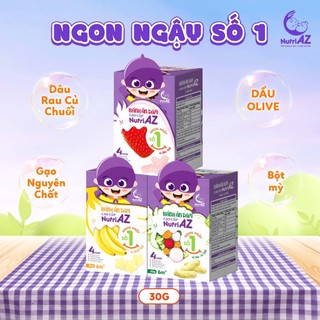Combo 3 Bánh Ăn Dặm Cao Cấp NutriAZ Vị Trái Cây, Rau Củ Cho Trẻ Từ 6 Tháng Tuổi