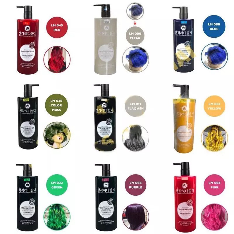 Màu Nhuộm  Phủ Bóng Hàn không cần oxy hóa Hair salon Barber 800ml