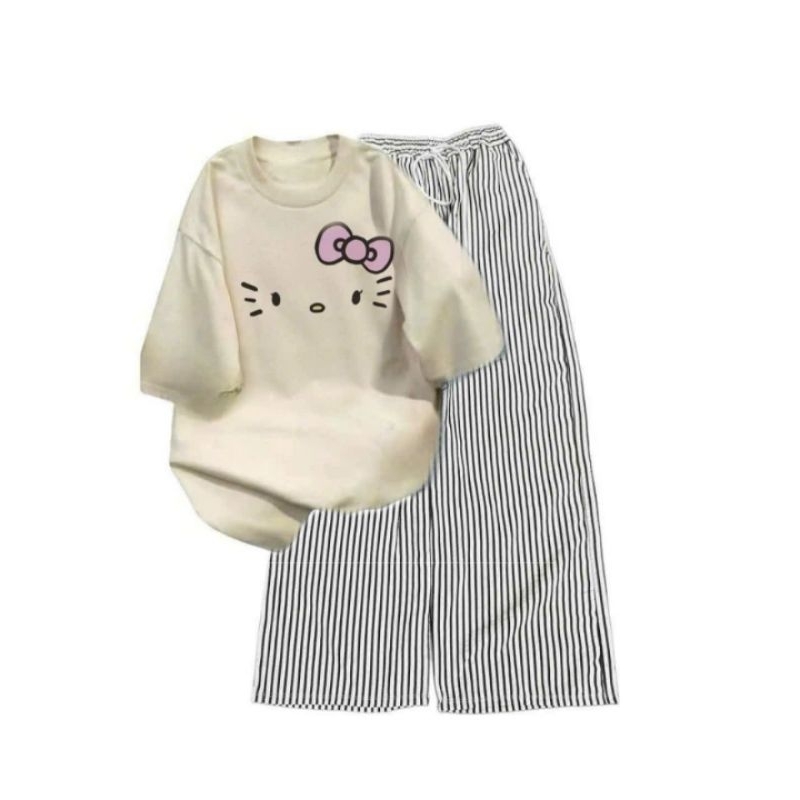 Tổng Hợp Các Sét Bộ Quần Ống Suông Vải Đũi Xốp    + Mix Áo Phông từ chất liệu cotton và da cá siêu đẹp