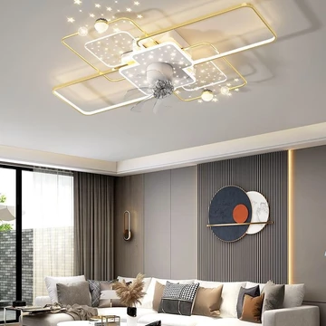 Quạt đèn ốp trần dành cho trần thấp, Quạt ốp trần hình chữ nhật có điều khiển từ xa quạt và đèn riêng tùy chỉnh