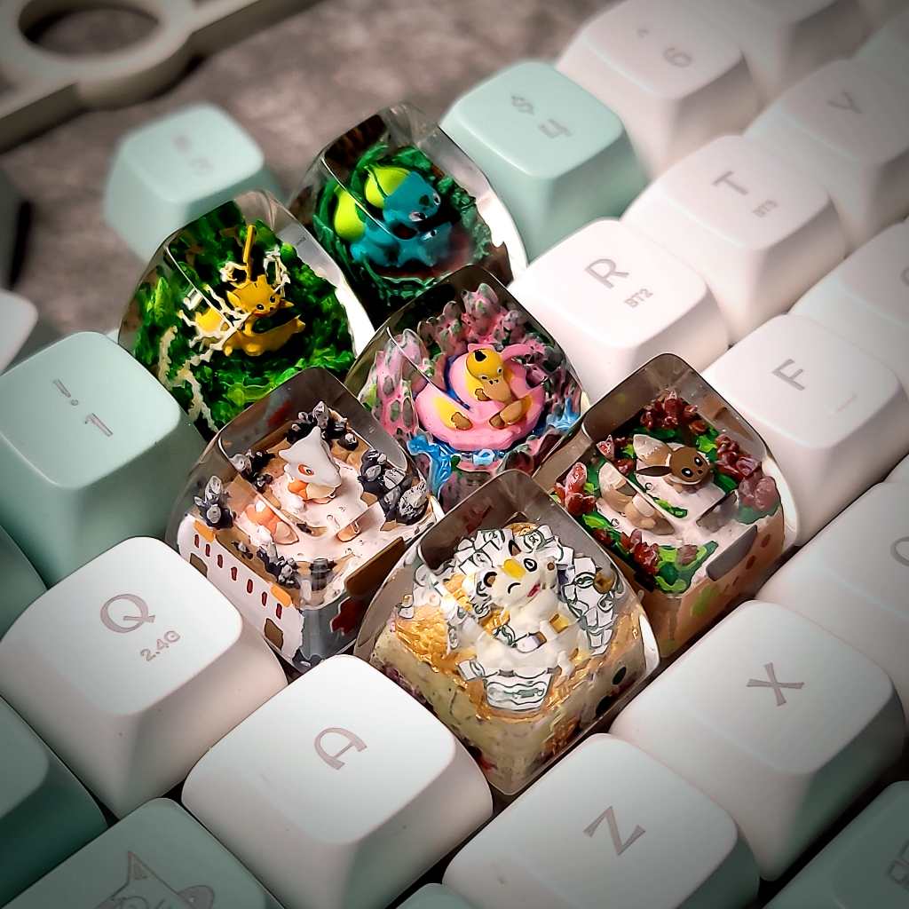 Keycap Pikachu Resin Epoxy , KeycapHandmade – Keycap Pokémon Dễ Thương ...