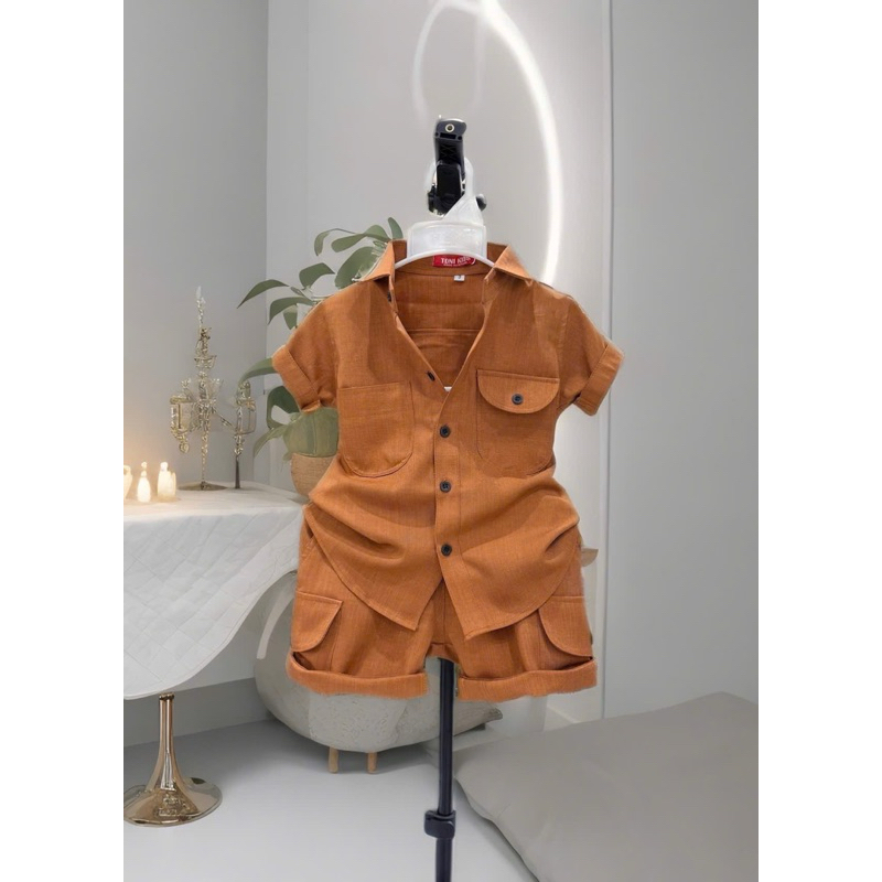 set sơmi công tử sang chảnh cho bé trai 10-52kg Tonibrand