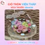 Hộp mica đựng hoa quả, giỏ cắm hoa phong cách Hàn Quốc, giỏ tròn đựng set quà Tết