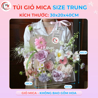 [HỎA TỐC-CHUYÊN SỈ] Giỏ quà tặng tam giác - Túi xách đựng quà - Hộp hoa quà tặng bằng mica trong suốt cao cấp