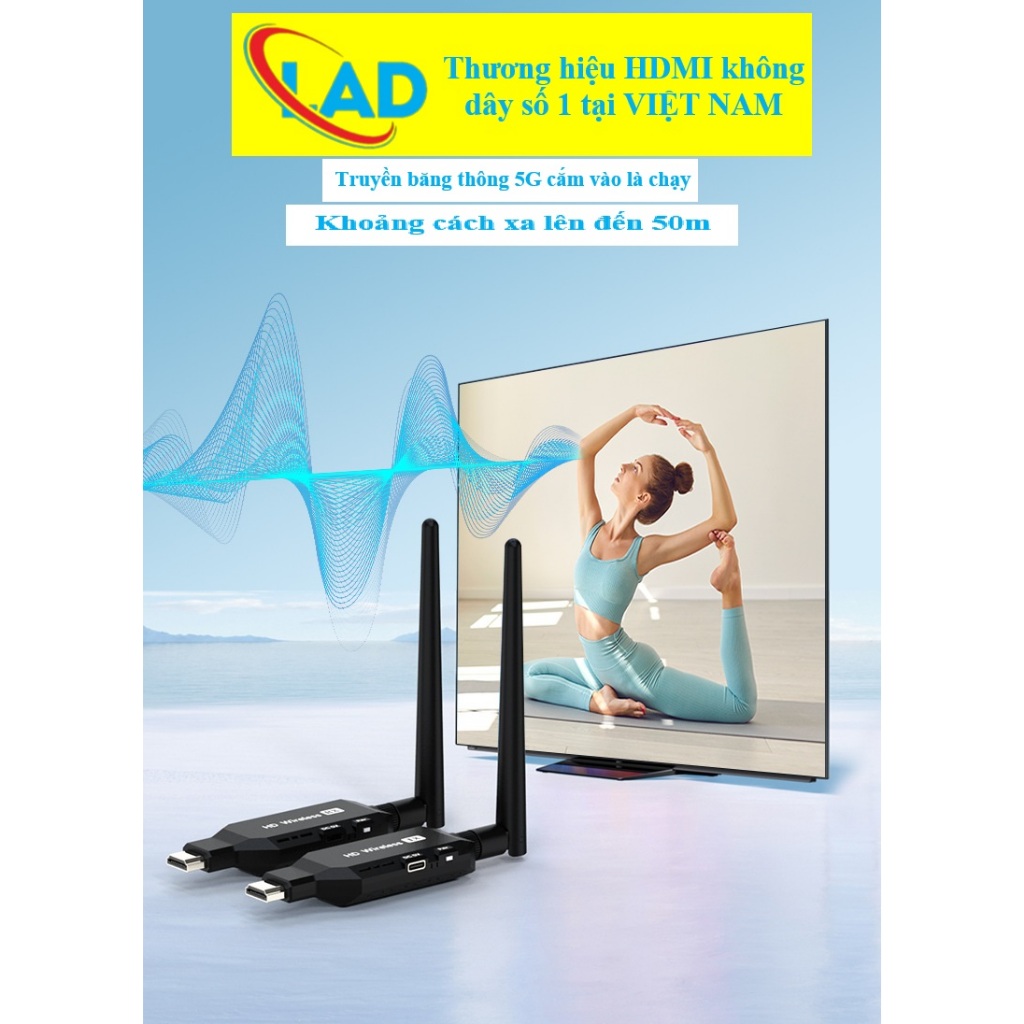 HDMI không dây sử dụng cho 4 tivi 50m (MHB) không cần wifi