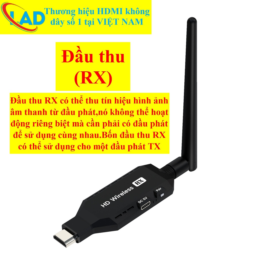 HDMI không dây 50m (MHB) không cần internet 1TX to 4RX