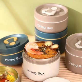 Hộp cơm inox mini tiện lợi, hộp đựng cơm văn phòng chât liệu nhựa pp lõi inox giữ nhiệt có kèm muỗng