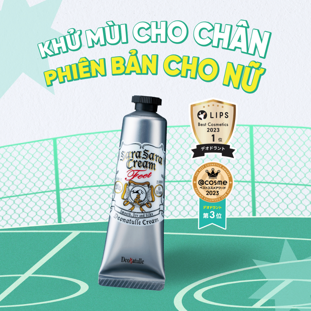 Ảnh Kem khử mùi Deonatulle kháng khuẩn dành cho chân Sara Sara Cream for Feet 30G 1