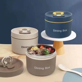 Hộp cơm inox mini tiện lợi, hộp đựng cơm văn phòng chât liệu nhựa pp lõi inox giữ nhiệt có kèm muỗng
