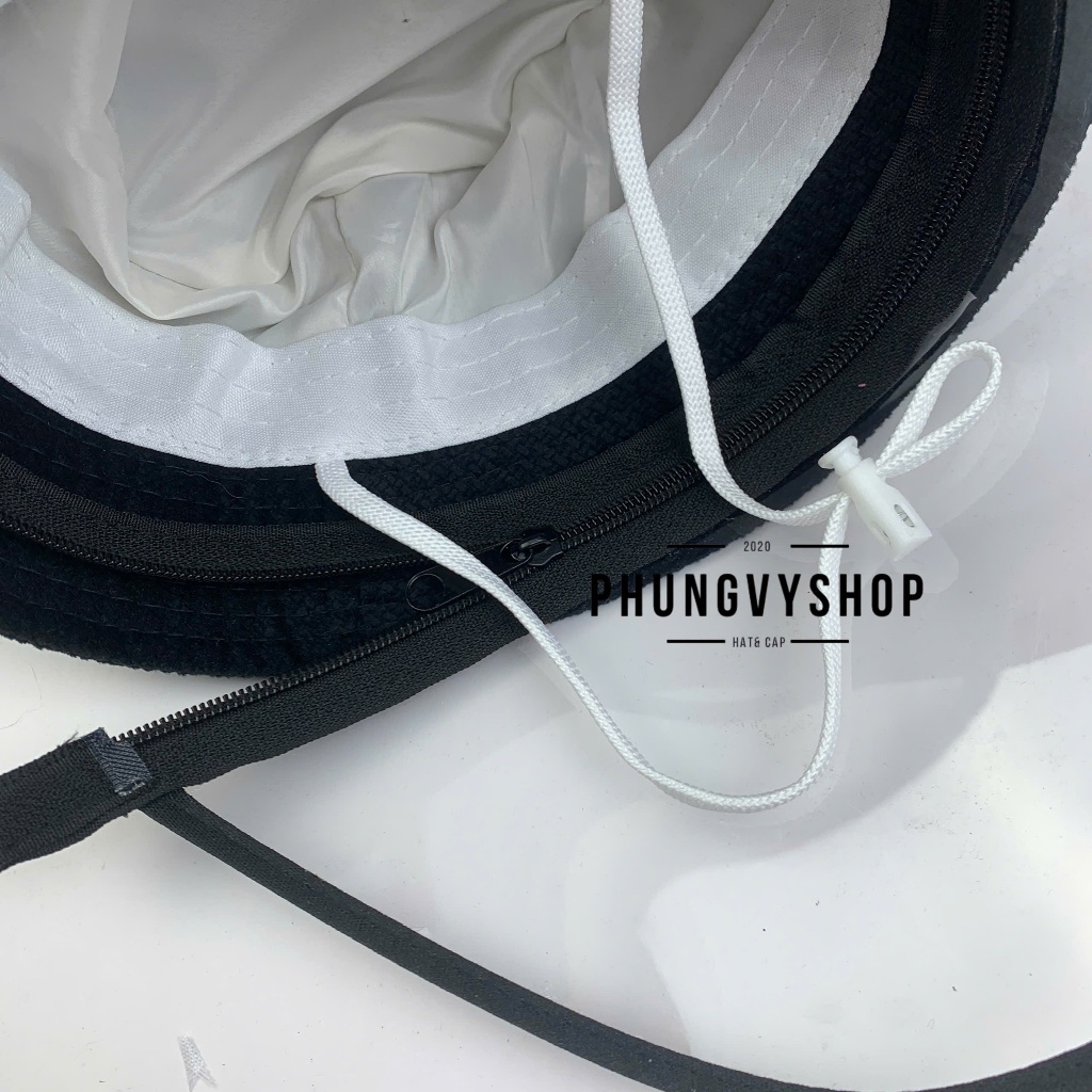 (SALE) BÉ 2-5 Tuổi_Mũ chắn gió bụi mưa bucket tai bèo vành phungvyshop-nón /Bo trung "KIẾNG" GẤU TRÚC NHUNG TÚT/
