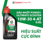 COMBO 2 Dầu nhớt xe tay ga Castrol POWER1 ULTIMATE SCOOTER 10W-30 4-AT (0.8L) — ảnh 3