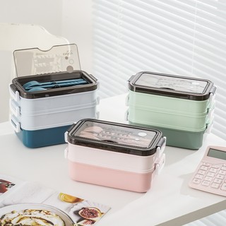 Hộp cơm 3 tầng lõi inox 304 giữ nhiệt ,hộp cơm văn phòng kèm bộ dụng cụ ăn uống tiện lợi cho bạn