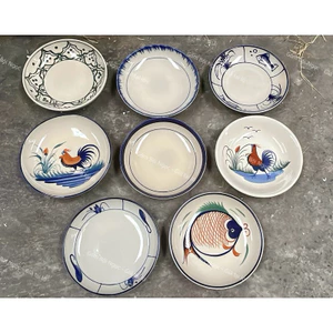 Dĩa Gốm Cao Cấp Vẽ Tay Sâu Lòng Kích Thước 22cm Nhiều Mẫu Xinh - Gốm Xưa Lái Thiêu Cho Người Hoài Niệm
