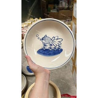 Dĩa Gốm Cao Cấp Vẽ Tay Sâu Lòng Kích Thước 22cm Nhiều Mẫu Xinh - Gốm Xưa Lái Thiêu Cho Người Hoài Niệm