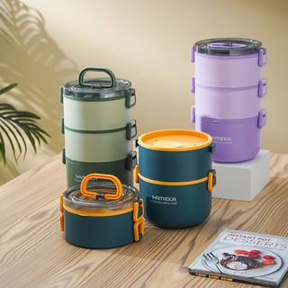 Hộp đựng cơm inox giữ nhiệt 2 tầng và 3 tầng .hộp cơm, cà mên văn phòng cao cấp có kèm muỗng