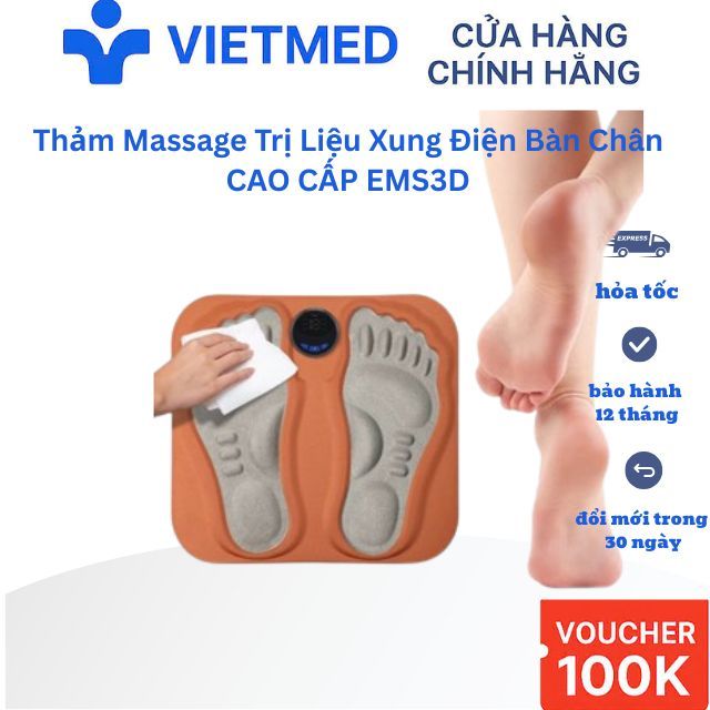 Máy Massage Bàn Chân VIETMED EMS3D | Thảm Xung Điện Thư Giãn | 6 Chế Độ ...