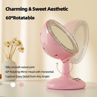 Gương trang điểm thông minh tích hợp đèn led + quạt cao cấp,Gương để bàn trang điểm 3 Chế Độ Sáng