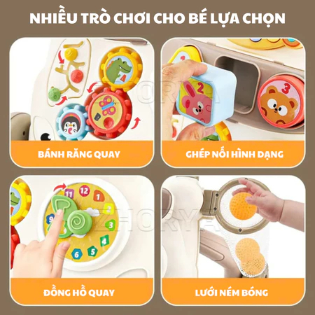 Xe Đẩy Tập Đi Đa Năng Sư Tử Cho Bé 5IN1 Đồ Chơi Xe Tập Đi Có Nhạc Chống Lật Chống Trượt - Đô Chơi PUPU HOUSE