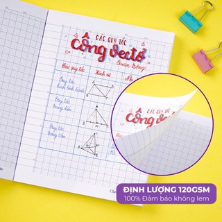 Tập Học Sinh Miền Nam 120GSM Classmate Vở 4 Ô Ly A5 Không Thấm Mực Sang Trang Sau Vở 5 Ô Li 2x2mm Vở Học Sinh