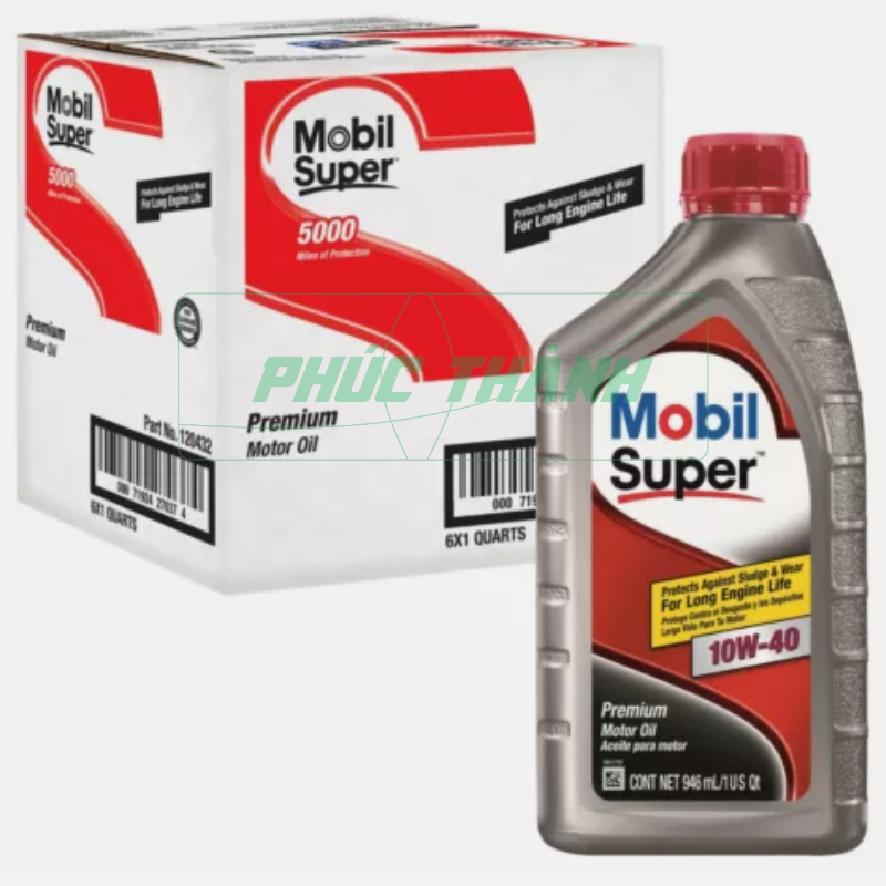 Dầu Nhớt Tổng Hợp Mobil Super 5000 10W40 946ML/4,73L Nhập Khẩu USA - Chính Hãng