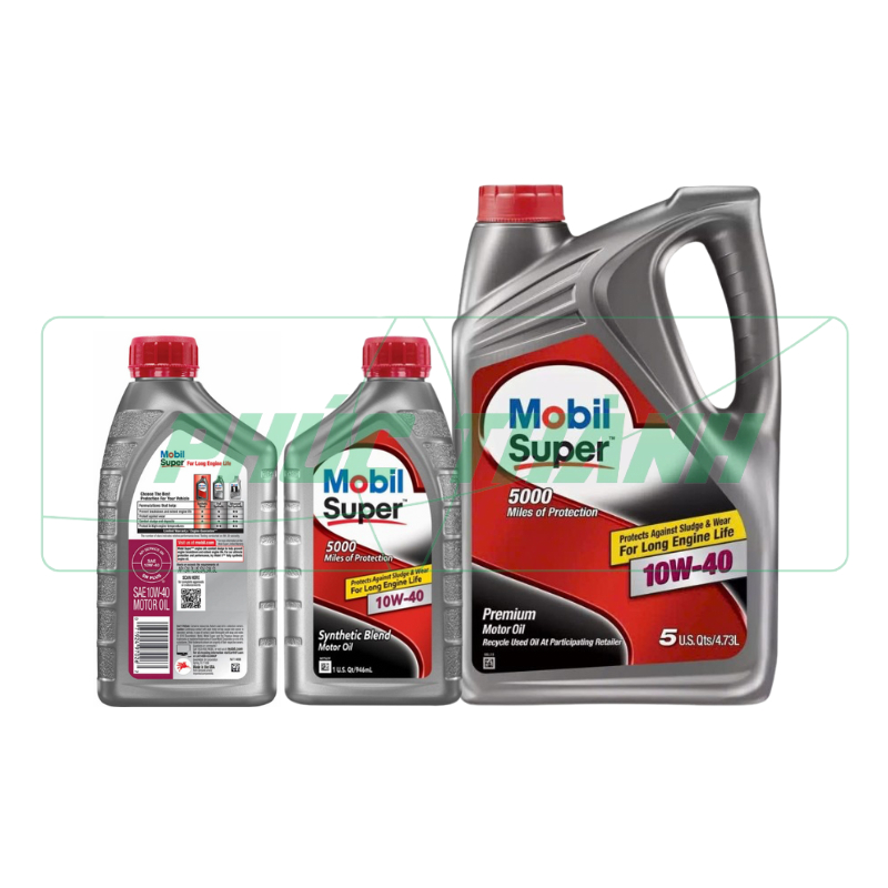 Dầu Nhớt Tổng Hợp Mobil Super 5000 10W40 946ML/4,73L Nhập Khẩu USA - Chính Hãng