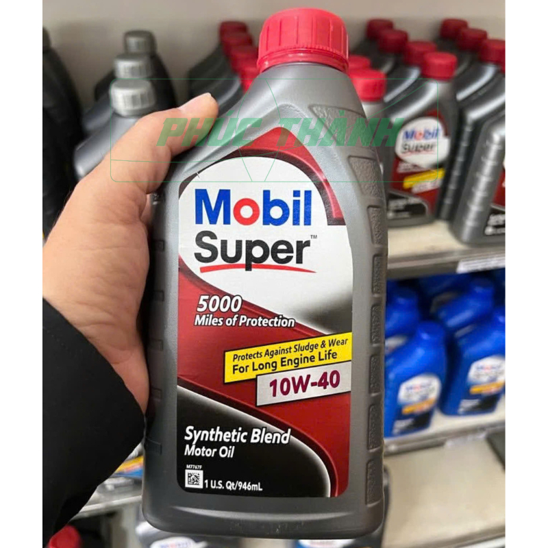Dầu Nhớt Tổng Hợp Mobil Super 5000 10W40 946ML/4,73L Nhập Khẩu USA - Chính Hãng