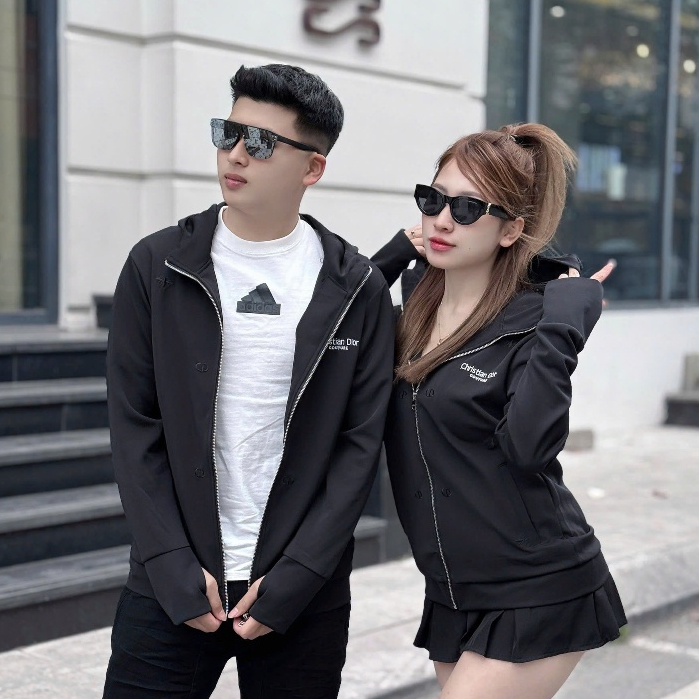 Áo Chống Nắng Nam Nữ ICON Phối CHữ Trước Ngực Chống Tia UV Tốt Thấm Hút Mồ Hôi - Áo Chống Nắng Hót Trénd