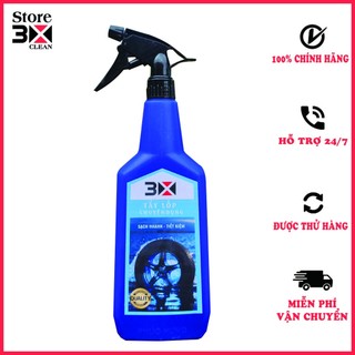 Tẩy Lốp Chuyên Dụng 3X Clean 1000ml - Loại Bỏ Dầu Mỡ, Bùn Đất & Bụi Bẩn