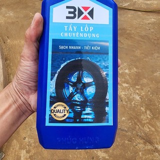 Tẩy Lốp Chuyên Dụng 3X Clean 1000ml - Loại Bỏ Dầu Mỡ, Bùn Đất & Bụi Bẩn