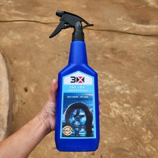 Tẩy Lốp Chuyên Dụng 3X Clean 1000ml - Loại Bỏ Dầu Mỡ, Bùn Đất & Bụi Bẩn