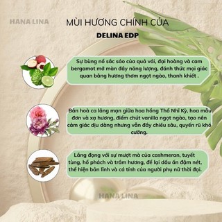 Nước hoa nữ Hana Lina-Dellina EDP  ( Chai chiết 10ml)  Hương thơm ngọt ngào, quyến rũ, lưu hương lâu 24h