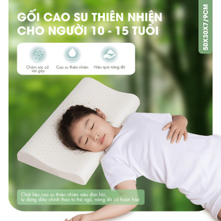 Gối cao su thiên nhiên lượn sóng NIN House NLP0122 thích hợp cho người bị đau cổ vai gáy kích thước 50*30*7/9cm