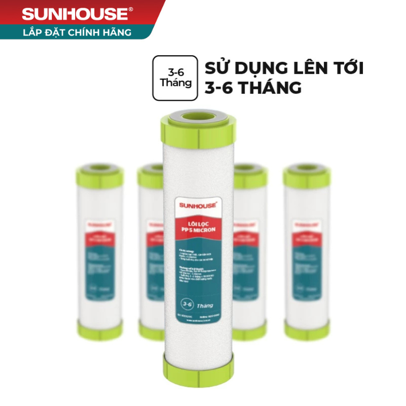 Bộ 3 lõi lọc thô đầu nguồn SUNHOUSE SHRLL1-2-3