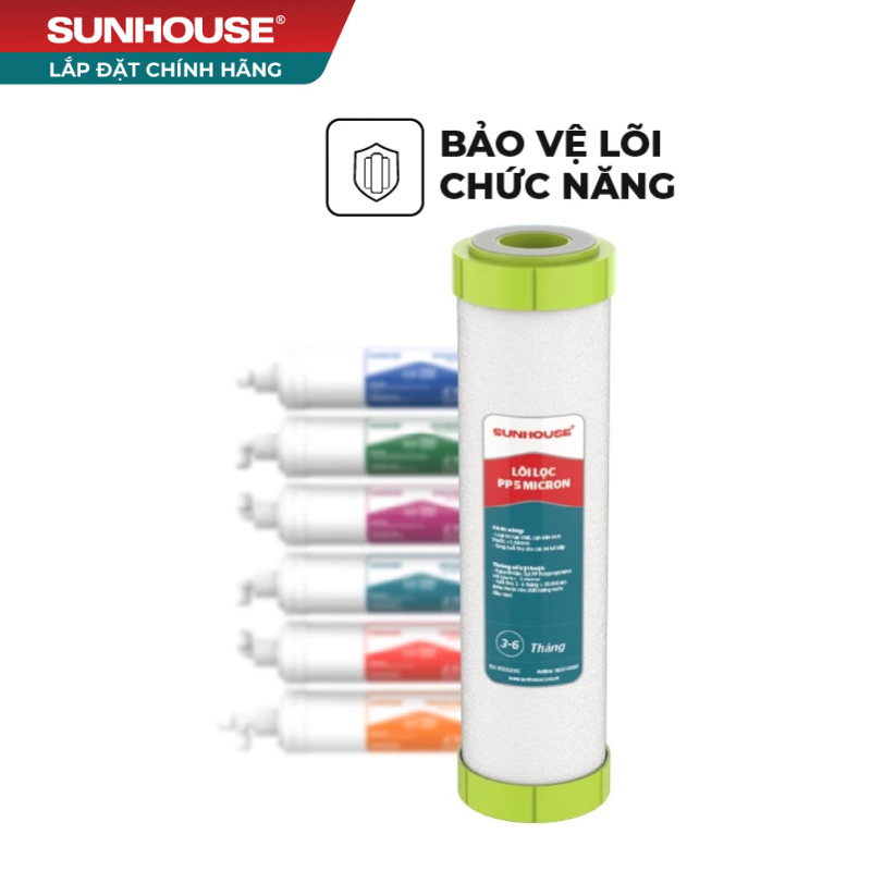 Bộ 3 lõi lọc thô đầu nguồn SUNHOUSE SHRLL1-2-3