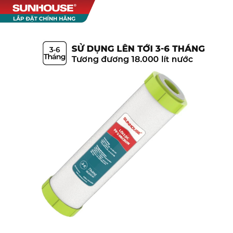 Bộ 3 lõi lọc thô đầu nguồn SUNHOUSE SHRLL1-2-3