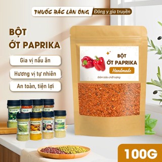 Bột ớt ngọt Paprika 100g, ớt cựa gà Paprika không cay, màu đỏ tự nhiên dùng làm khô bò, kim chi