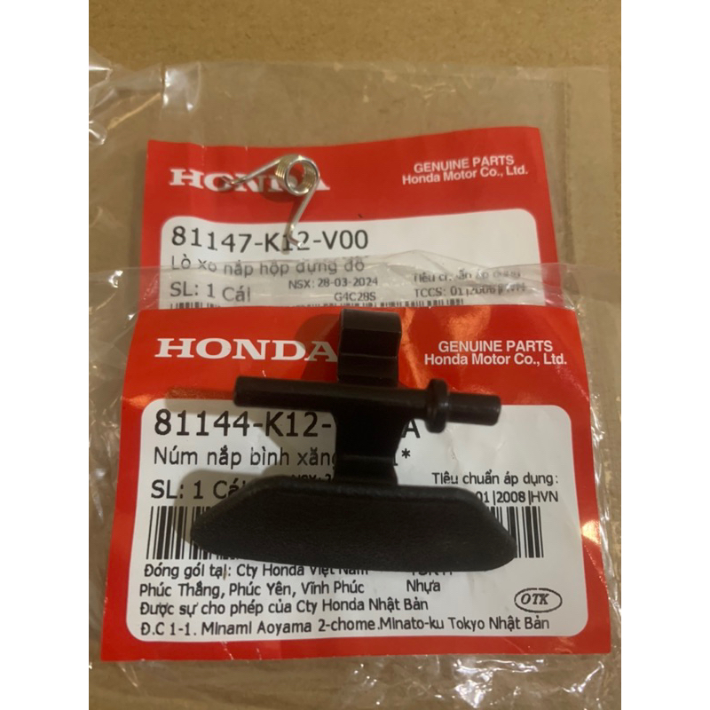 Bộ núm ,lò xo nắp hộp đựng đồ lắp cho xe Lead125 đời 2017-2024 Honda ...