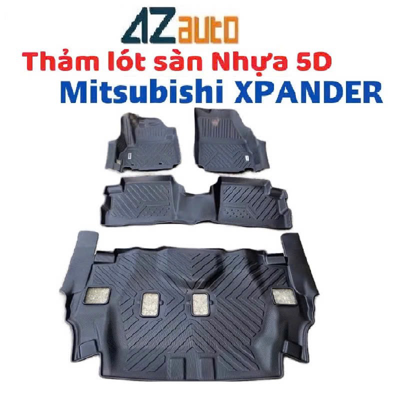 Sàn Nhựa 5D TPE Tràn Viền Cho  Xpander, Xpander Cross 2018-2026 Hàng cao cấp