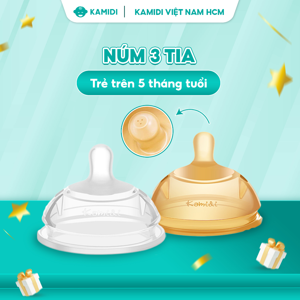 Núm Ti Thay Thế Bình Sữa Kamidi Gen 1 Chất Liệu Silicone