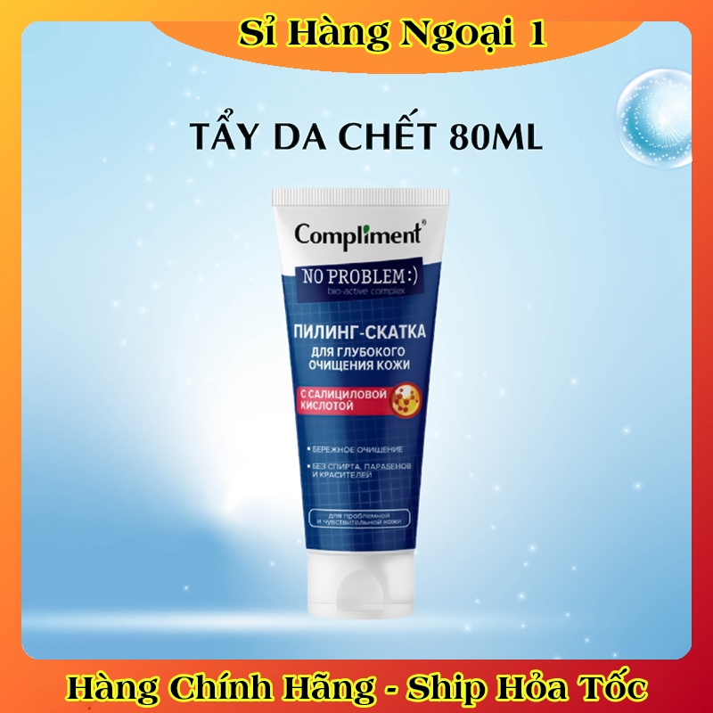 Tẩy da chết Compliment No Problem với BHA giúp da láng mịn, giảm mụn, mờ thâm 80ml/150ml của Nga