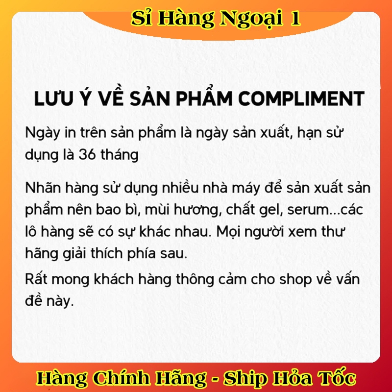 Serum Compliment No problem AHA-BHA-PHA Giảm Mụn, Mờ Thâm, Se Lỗ Chân Lông Cho Da Dầu Mụn 27ml của Nga
