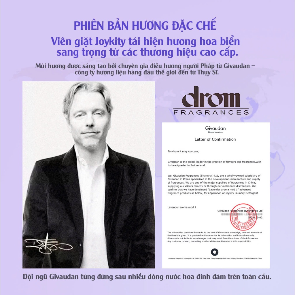 Ảnh [COMBO 20 TÚI] Viên Giặt Hương Nước Hoa Joykity Công Thức 3in1 Dịu Nhẹ An Toàn Cho Da Lưu Hương 24 Tiếng Túi 20V 1