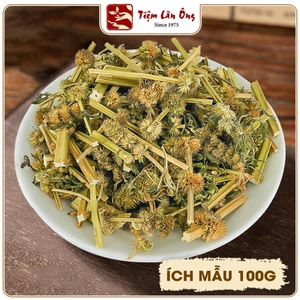 Ích mẫu sấy khô 100g, trà ích mẫu, hỗ trợ bổ huyết, điều kinh, giảm đau bụng kinh